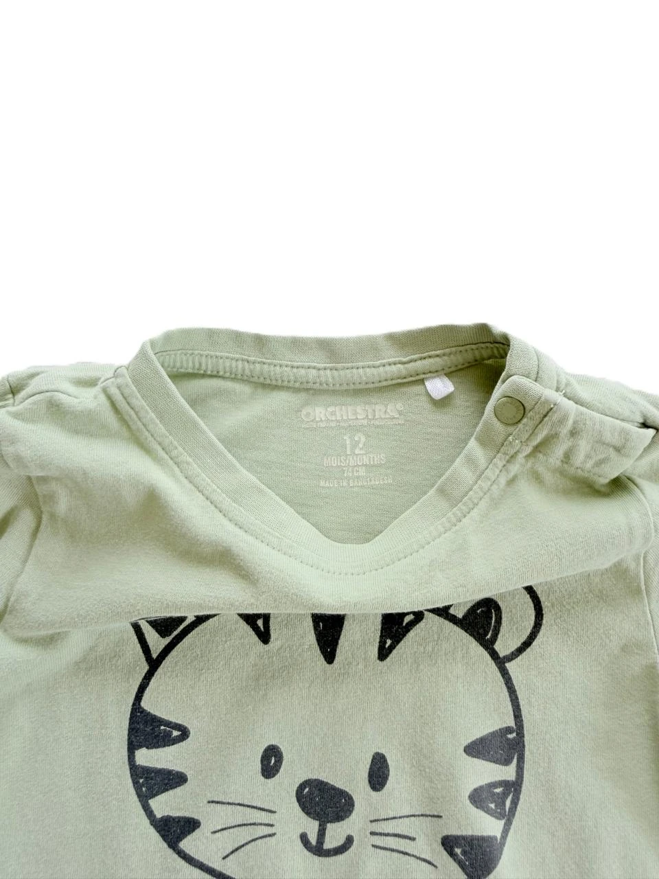 Camiseta cáqui manga longa Tigre Orchestra 12 meses – photo 3